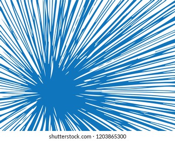 abstract freehand illustration of sunburst or space warp background