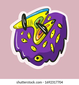 Extraño elemento abstracto, logo, pegado a su diseño.