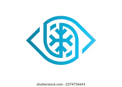 abstract freez eye vector logo