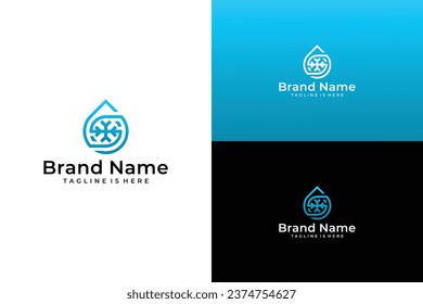 abstract freez water vector logo