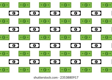 Resumen El fondo del patrón de billetes del Franco Francés puede utilizarse para diseños de negocios, presentaciones o cualquier diseño adecuado.