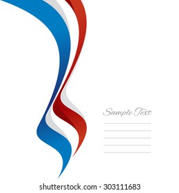 Abstract French left ribbon vector