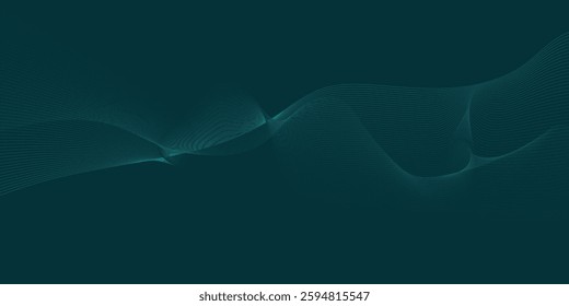 Abstract frequency sound wave lines and technology curve lines background.