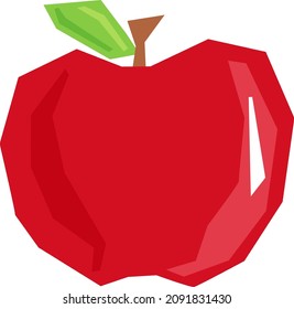 Abstract fresh apple isolated on white