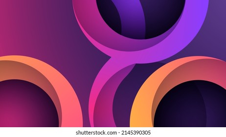 Abstract fresh background with colorful gradient geometric shapes texture decoration. Vector illustration for presentation design, annual report, tech banner, web header