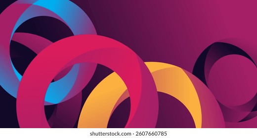 Abstract fresh background with colorful gradient geometric shapes texture decoration. Vector illustration for presentation design, annual report, tech banner, web header