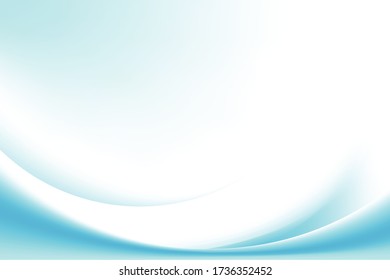 Resumen Diseño del fondo de la onda blanca azul fresca, fondo azul blanco con espacio de copia para el vector de plantilla de texto