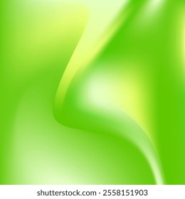 Abstract fresh green, blurred gradient with liquid texture, glowing smooth fluid nature color background with copy space. Aesthetic lime color green backdrop for presentation product display