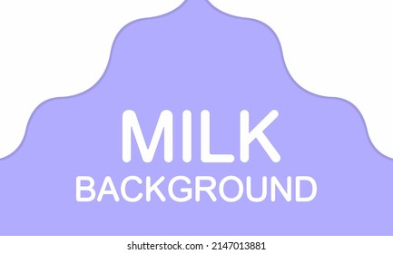 Resumen del fondo de la leche fresca. Patrón lechoso. Leche de flujo sobre fondo morado. Vector 10 EPS. 