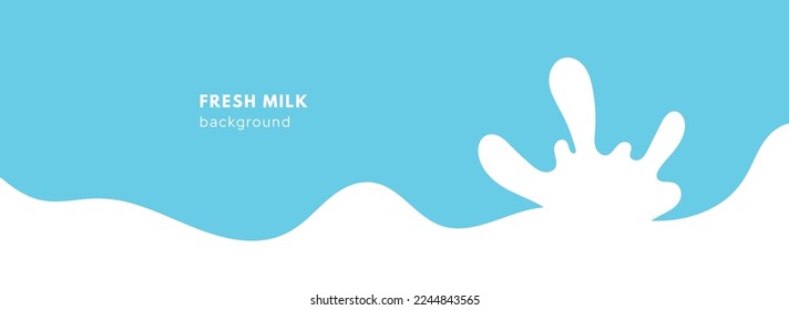 Abstract fresh milk or yogurt background. Modern pattern splashes. Flat vector illustration