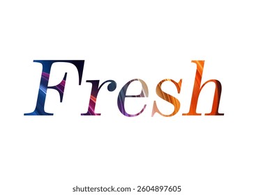 Abstract Fresh Text Effect Design White Background