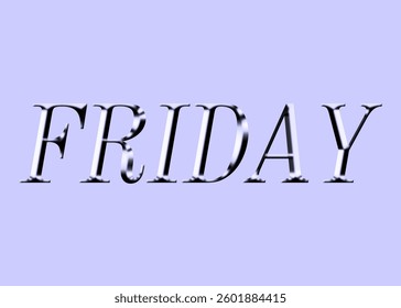 Abstract Friday Text Effect Design White Background