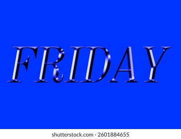 Abstract Friday Text Effect Design Blue Background