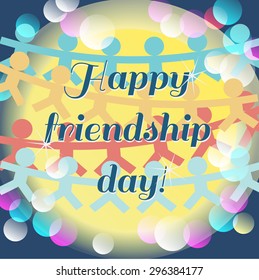Abstract friendship day background, postcard