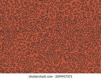 Abstract Fringed Leopard Spot Strokes Seamless Pattern Perfect Trendy Fashion Design Stylish Colors Vector Art Amber Brown Tones