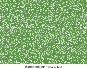 Abstract Fringed Leopard Spot Strokes Seamless Pattern Perfect Trendy Fashion Design Stylish Colors Vector Art Bright Green Tones