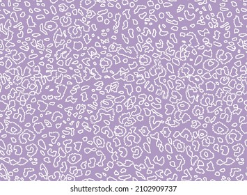 Abstract Fringed Leopard Spot Strokes Seamless Pattern Perfect Trendy Fashion Design Stylish Colors Vector Art Lilac White Tones