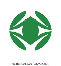 abstract frog logo icon vector design