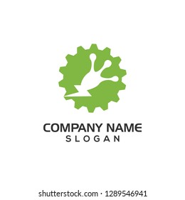 Abstract frog for mechanical service logo template