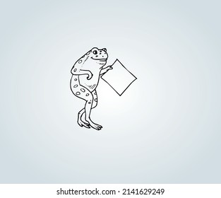 Abstract frog with shading techniques for illustration