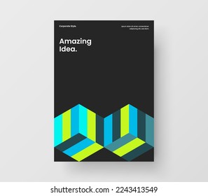 Abstract front page vector design layout. Minimalistic mosaic pattern booklet illustration.