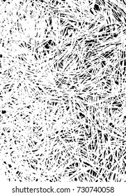 Abstract frost texture. Grunge vector overlay. Black and white vector background for retro design.