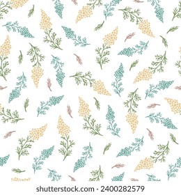 Abstrait Fruit Floral Bloom Vectoriel Motif harmonieux Peut être utilisé pour la conception d'arrière-plan et de vêtements