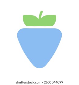 Abstract Fruit Icon with Geometric Simplicity Art