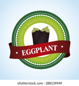 abstract fruit label on a special blue background