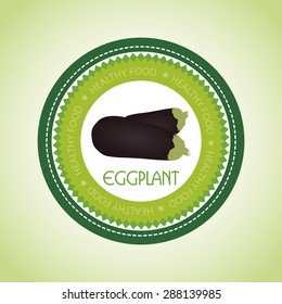 abstract fruit label on a special green background