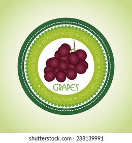 abstract fruit label on a special green background