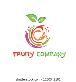 Abstract fruit logo