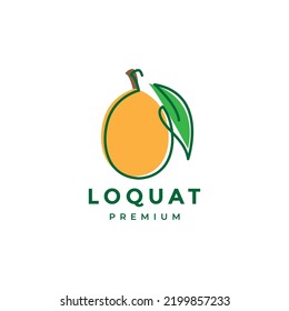 abstract fruit loquat logo design