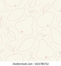 Abstract fruits - lovely pale seamless pattern. Good for any kinds of prints