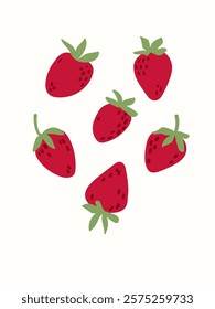 Abstract fruits in modern artistic styles. Great for posters, cards, covers, and trendy t-shirt designs.