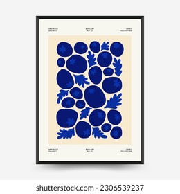 Abstract fruits posters template. Modern trendy Matisse minimal style. Exotic Healthy Food. Hand drawn design for wallpaper, wall decor, print, postcard, cover, template, banner.