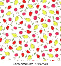 abstract fruits seamless pattern