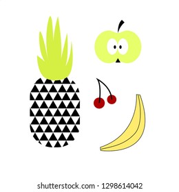 Abstract fruits vector