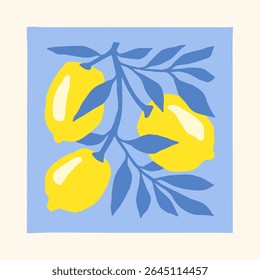 Abstract fruits and vegetables elements. Modern trendy minimalist. Healthy Food. Hand drawn design for wallpaper, wall decor, print, postcard, cover, template, banner.