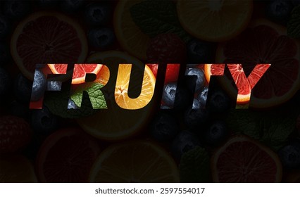 Abstract Fruity Text Effect Design 