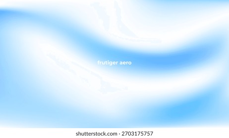 Resumo Frutiger Aero estilo vetor fundo em azul com acentos brancos. Design suave, sedoso e arejado, semelhante ao céu e tecido macio, perfeito para projetos de design modernos, minimalistas e digitais.