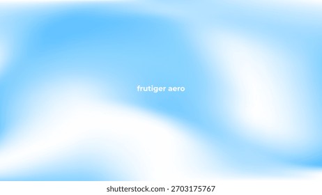 Resumo Frutiger Aero estilo vetor fundo em azul com acentos brancos. Design suave, sedoso e arejado, semelhante ao céu e tecido macio, perfeito para projetos de design modernos, minimalistas e digitais.