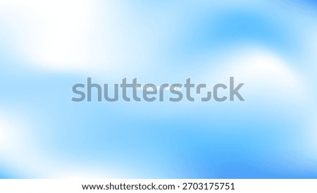 Abstract Frutiger Aero style vector background in blue with white accents. Smooth, silky, and airy design resembling sky and soft fabric, perfect for modern, minimalistic, and digital design projects.