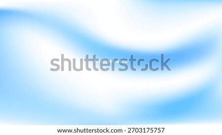 Abstract Frutiger Aero style vector background in blue with white accents. Smooth, silky, and airy design resembling sky and soft fabric, perfect for modern, minimalistic, and digital design projects.