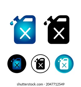 Abstract Fuel Can Icon Set