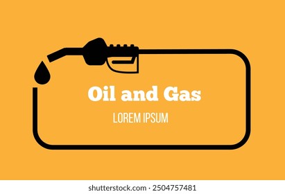 Abstract Fuel Pump Nozzle Silhouette Concept Copy Space. Economy and automobile industry concept vector