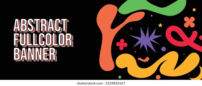 Resumen con diseño de banner a todo color para promoción, invitación, producto. 10 Eps