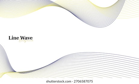 Fundo abstrato da onda da linha da cor completa com curvas de fluxo modernas para design minimalista e layout do modelo