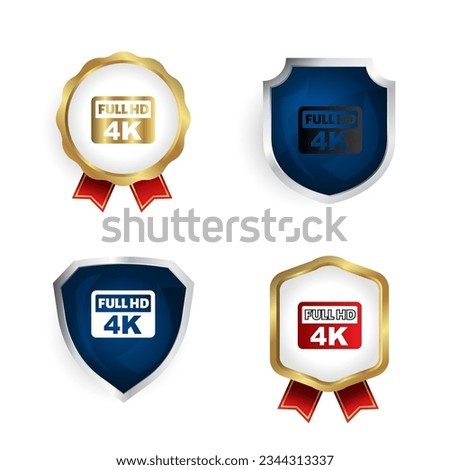 Abstract Full HD 4K Badge and Label Collection, can be used for business designs, presentation designs or any suitable designs.