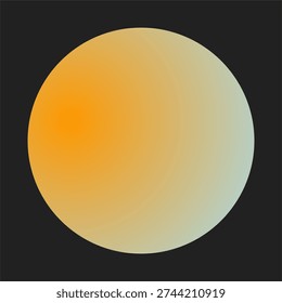 Abstract full moon with smooth gradient blend on dark background. Minimal modern lunar sphere illustration perfect for night theme, astronomy, meditation, space design, and wallpaper use.